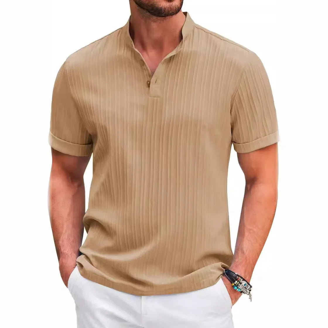 Camisa hawaiana Retro de algodón y lino
