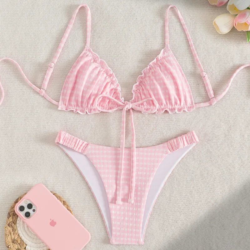 Bikini Push-Up Rosa Brasileño 2026 | Dos Piezas Playa | Kaivowear