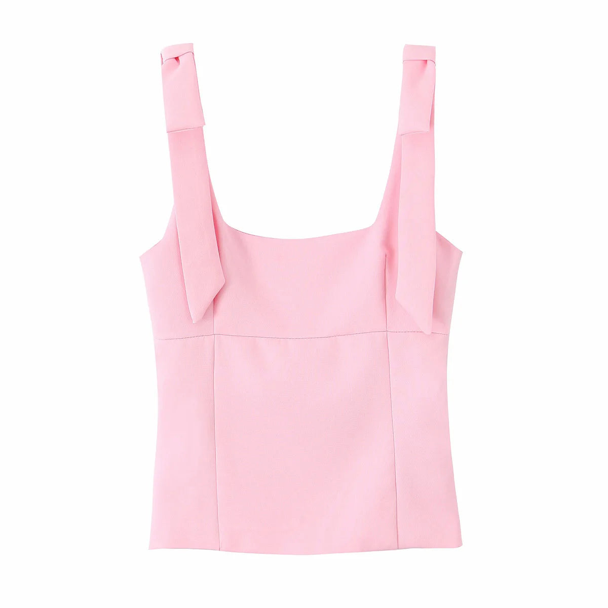 Women's Summer Sexy Sleeveless Bow Square Neck Tops