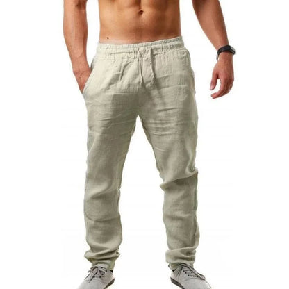 Pantalones de lino y algodón