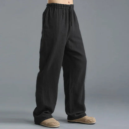 Pantalone ropa informal De algodón y lino