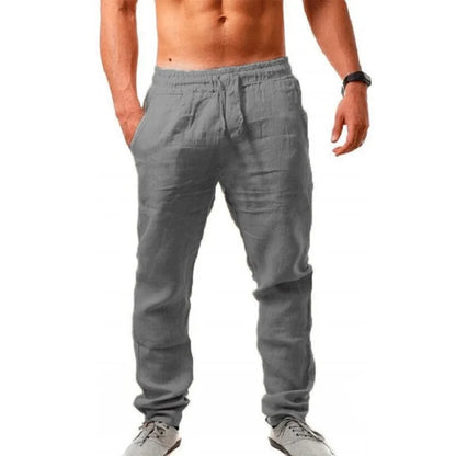 Pantalones de lino y algodón