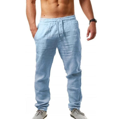 Pantalones de lino y algodón