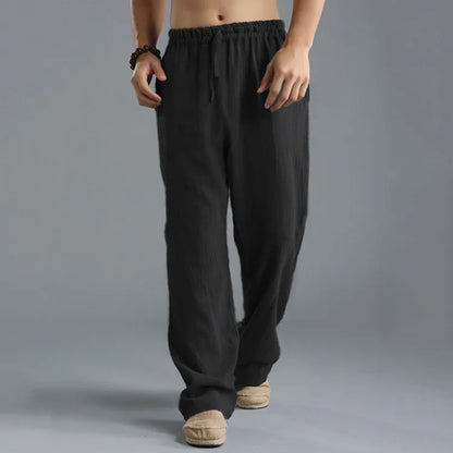 Pantalone ropa informal De algodón y lino