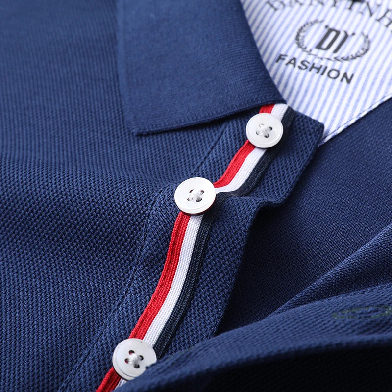 Polo de manga larga de algodón de seda