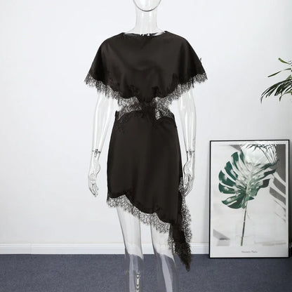 Vestido Sexy de retazos de encaje