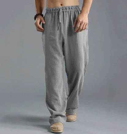 Pantalone ropa informal De algodón y lino