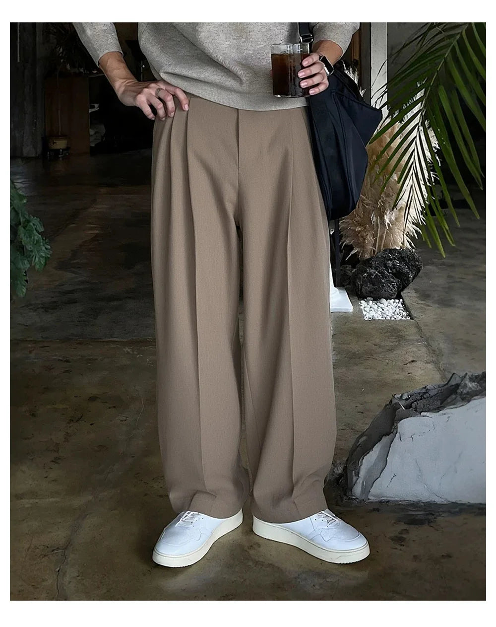 Pantalones Holgados de Corte Recto