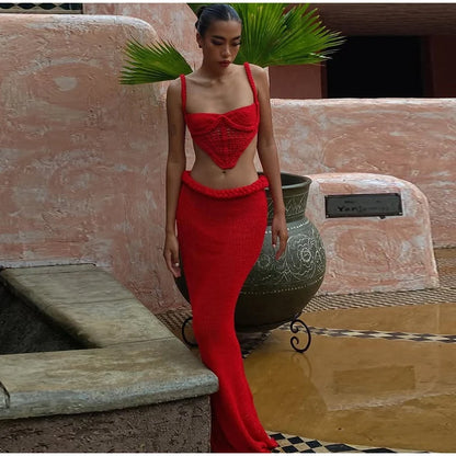 Conjunto informal de dos piezas de punto