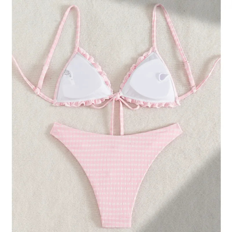 Bikini Push-Up Rosa Brasileño 2026 | Dos Piezas Playa | Kaivowear