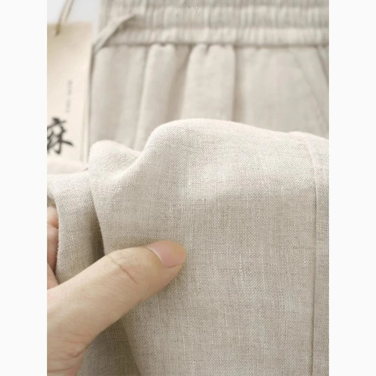 Pantalones de Lino Estilo Chino