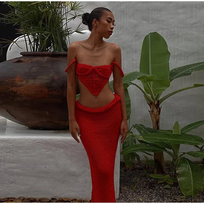 Conjunto informal de dos piezas de punto
