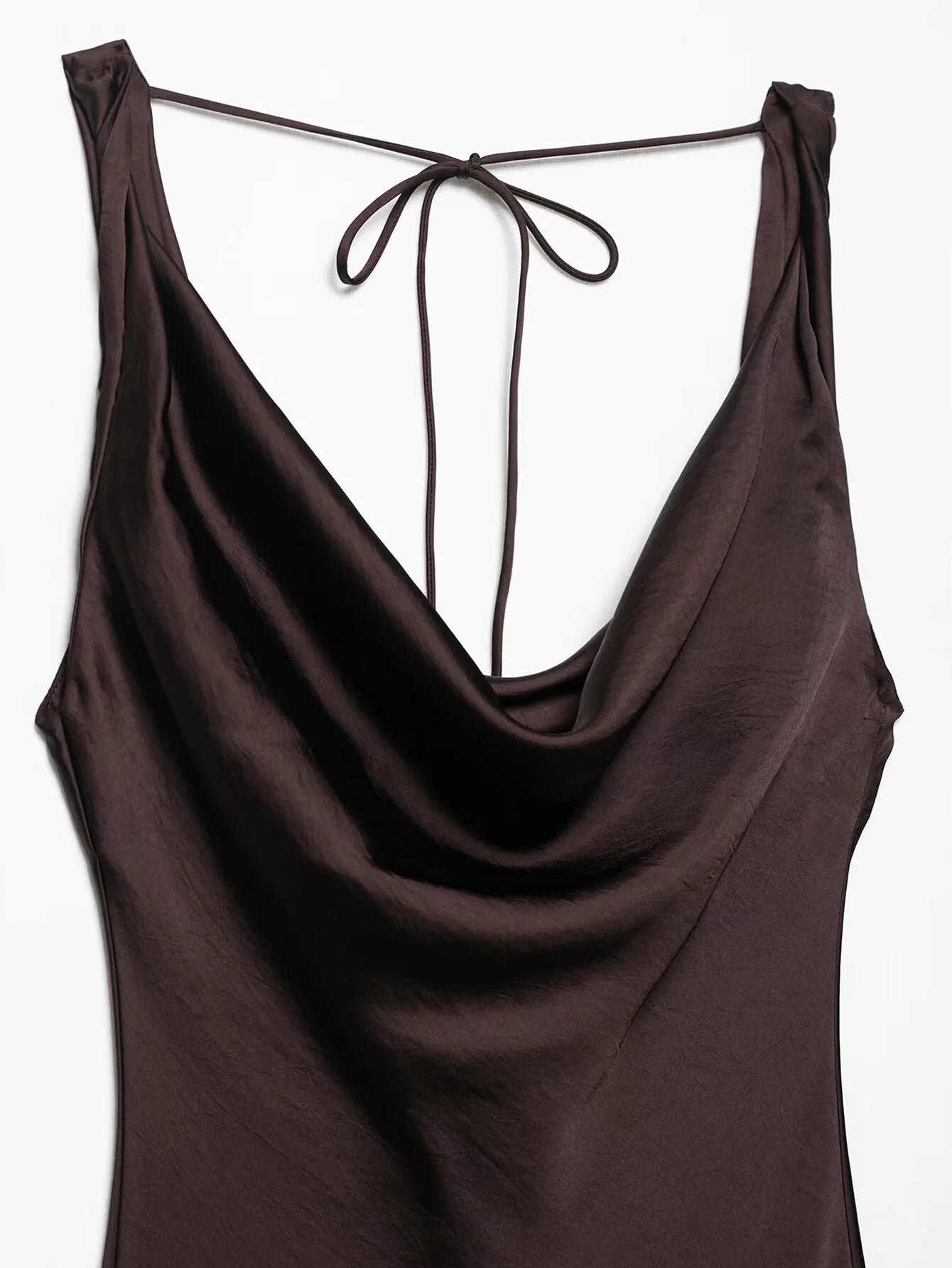 vestido con volantes Casual ajustado sin mangas Midi