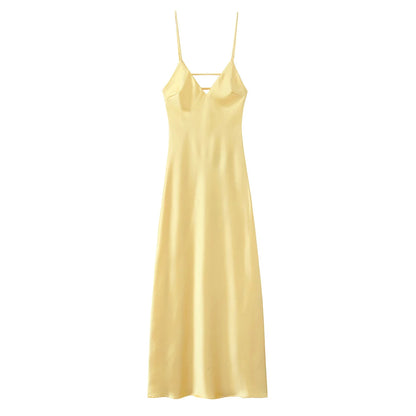 Vestido saten elegante sexy