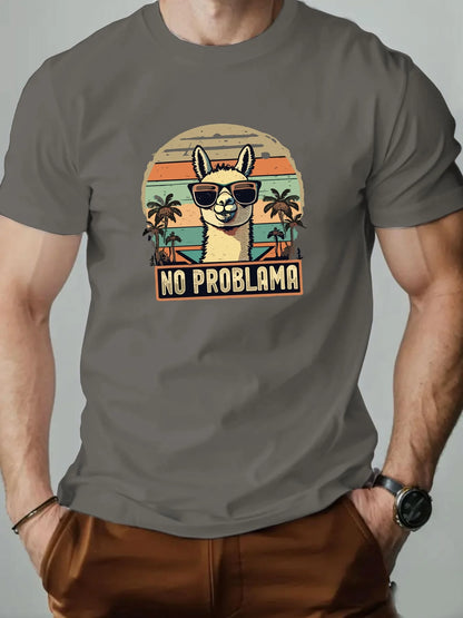 Camiseta 100% de algodón con estampado de Alpaca