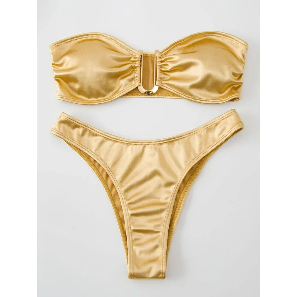 Bikini sin tirantes sexy vacacione