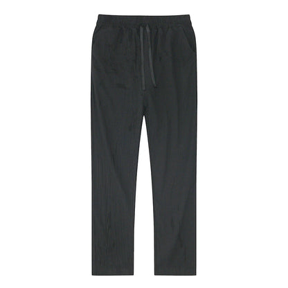 Pantalones de lino y algodón color solido