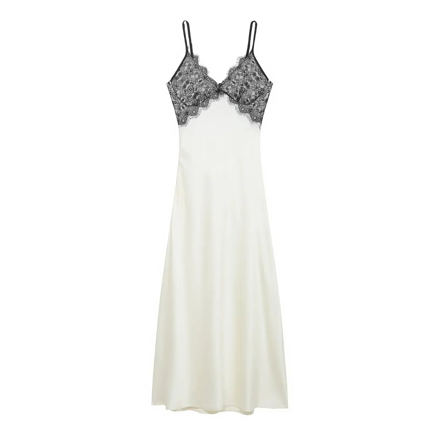 Vestido con tirantes de retazos