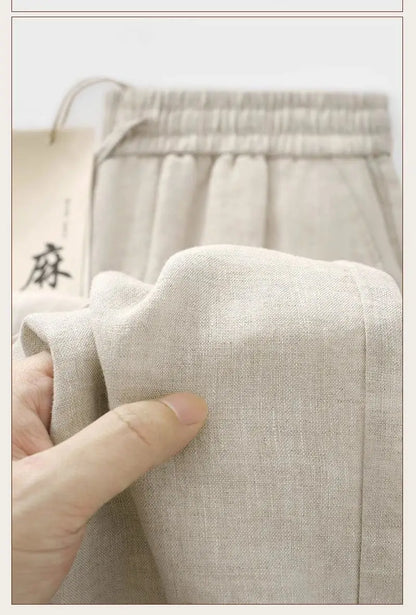 Pantalones de Lino Estilo Chino