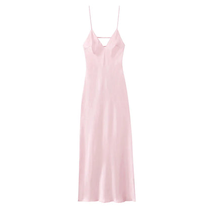 Vestido saten elegante sexy