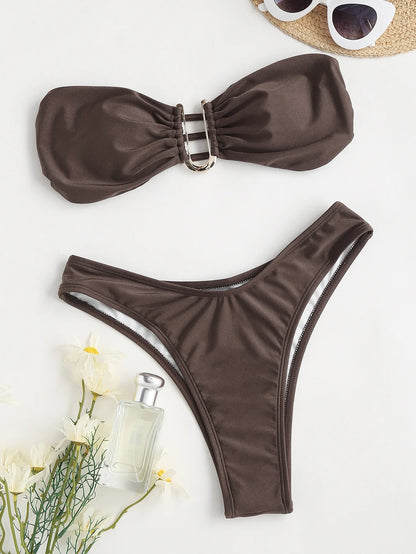 Bikini sin tirantes sexy vacacione