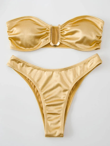 Bikini sin tirantes sexy vacacione