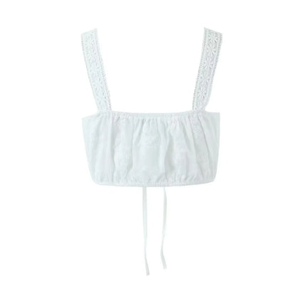 Conjunto de falda de encaje, vestido de verano para mujer, vacaciones en la playa, conjunto Sexy de algodón a juego, trajes de primavera blanco, 2 uds., conjunto femenino 2025