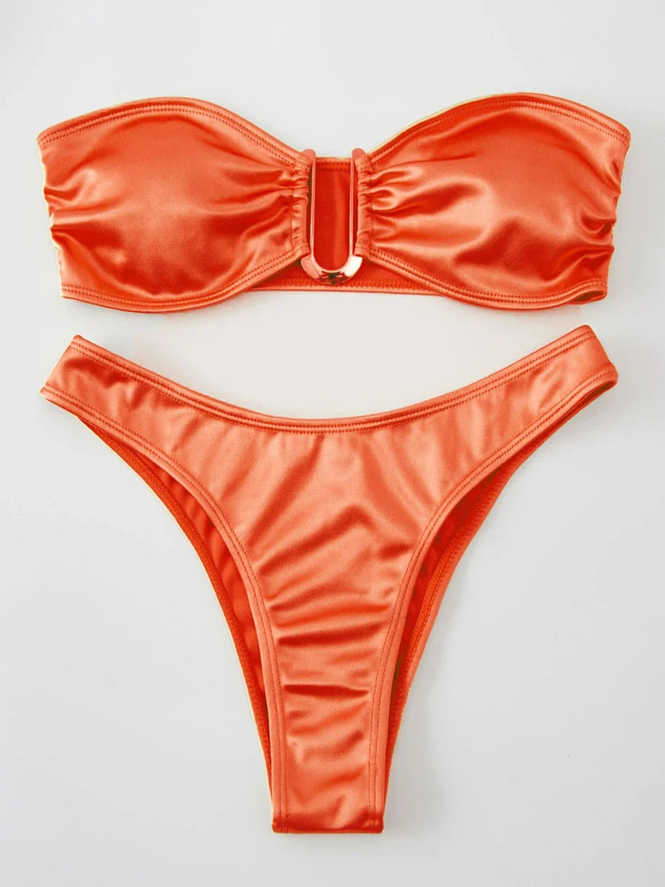 Bikini sin tirantes sexy vacacione