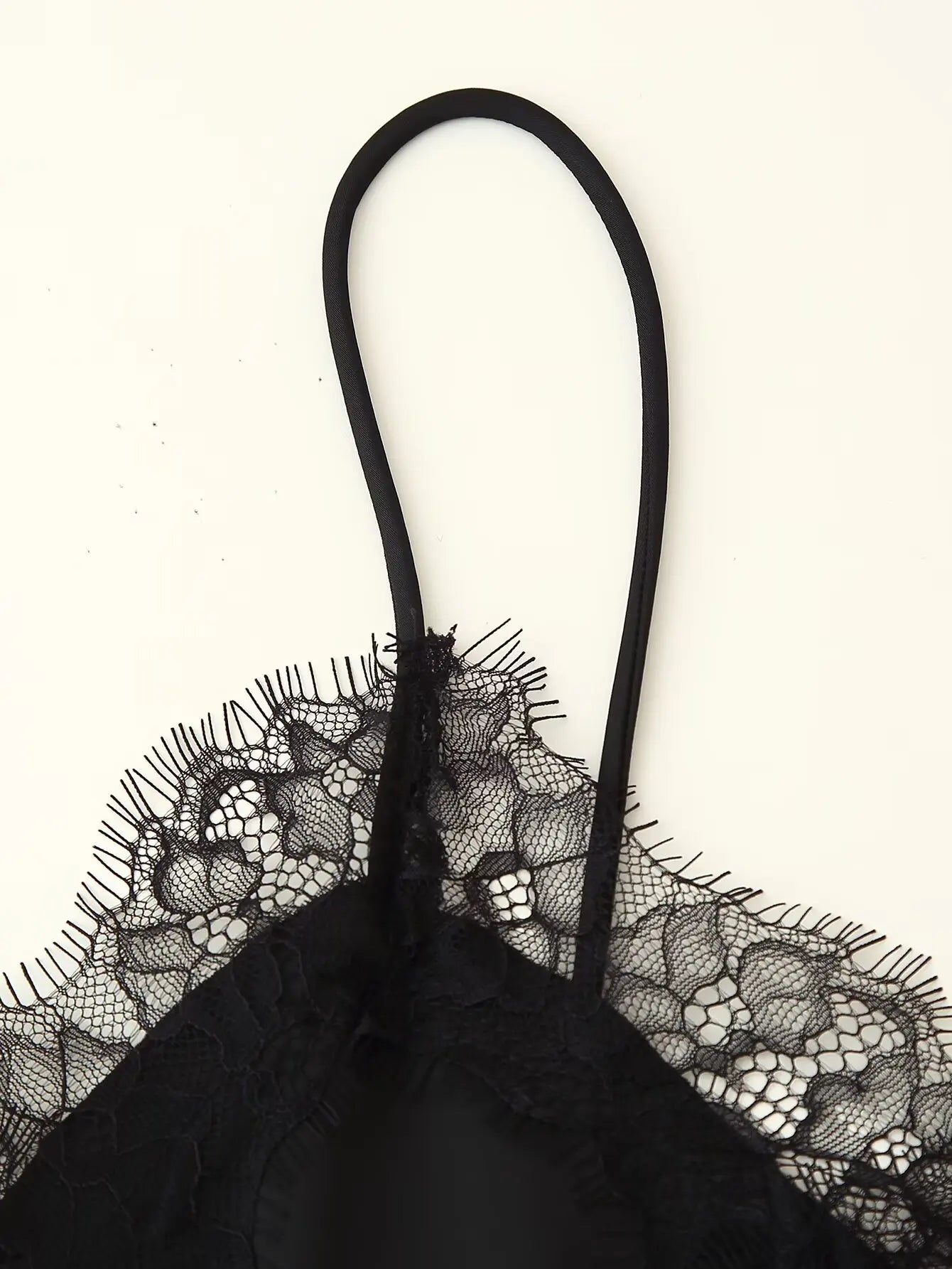Vestido camisola con paneles de encaje
