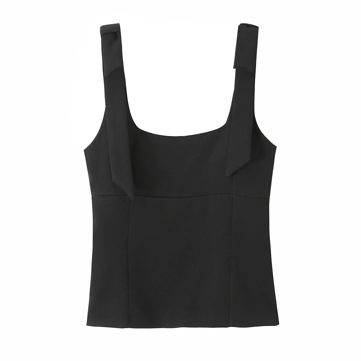 Tops verano Sexy sin mangas arco cuello cuadrado