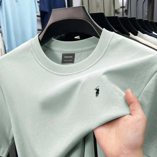Camisa de manga corta de lino y algodón