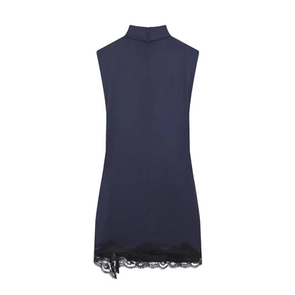 satin dress, back zipper hem