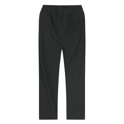 Pantalones de lino y algodón color solido