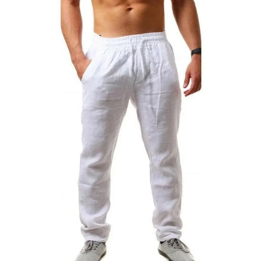 Pantalones de lino y algodón