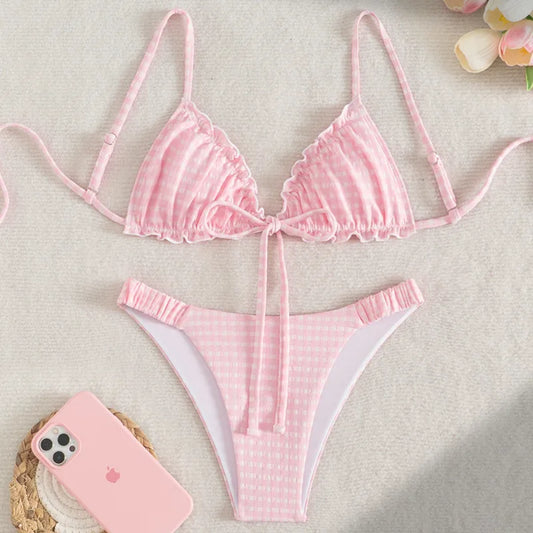Bikini Push-Up Rosa Brasileño 2026 | Dos Piezas Playa | Kaivowear