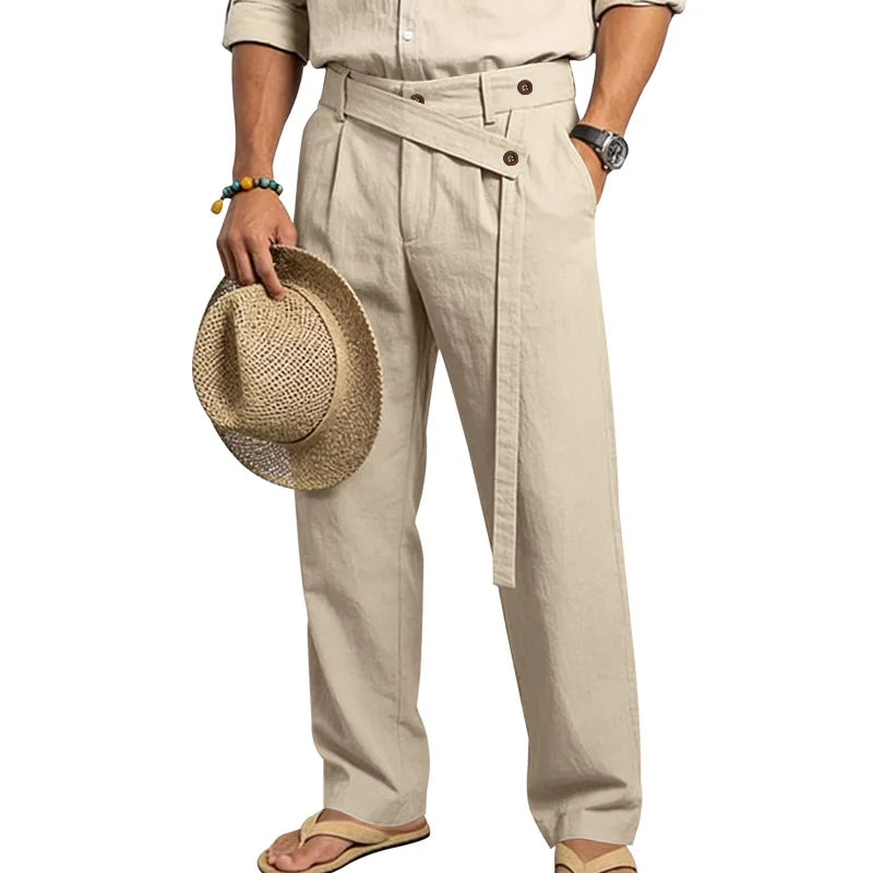 Pantalones Lino, Estilo Italiano Nápoles
