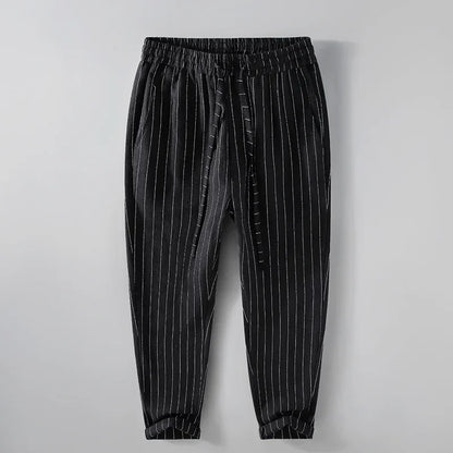 Pantalones de Lino y Algodón Transpirables  Estilo Casual