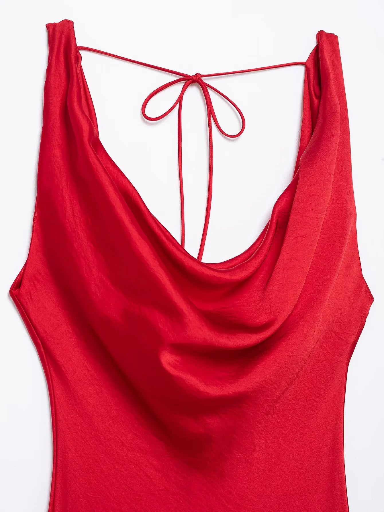 vestido con volantes Casual ajustado sin mangas Midi