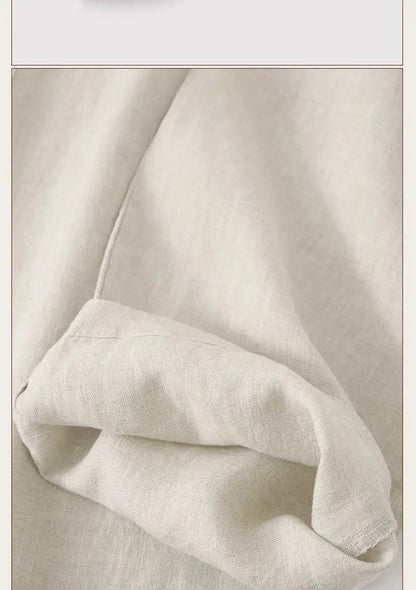 Pantalones de Lino Estilo Chino