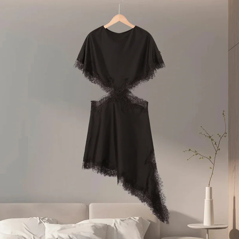 Vestido Sexy de retazos de encaje