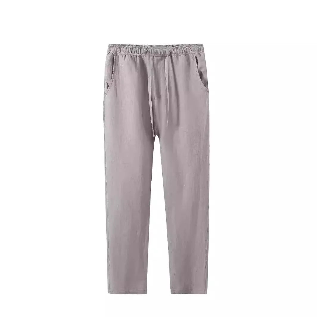 Pantalones casuales de lino  hasta el tobillo