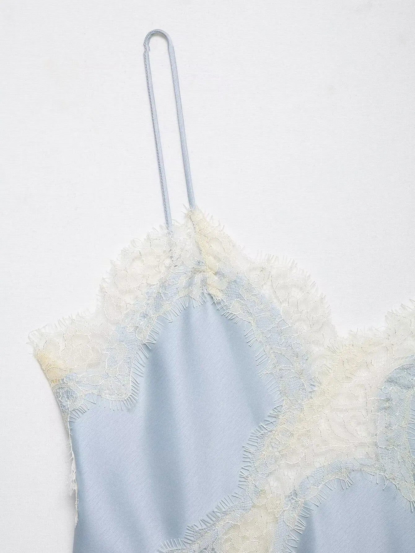 Lace-paneled camisole tops