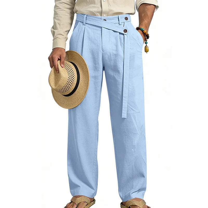 Pantalones Lino, Estilo Italiano Nápoles