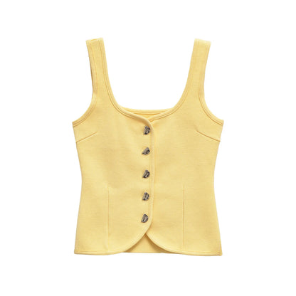 chaleco pequeño top con tirantes