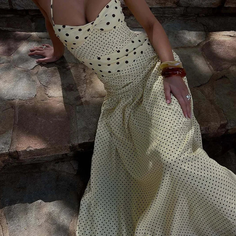 Vestido dulzura elegante lunares