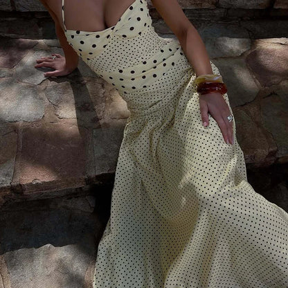 Vestido dulzura elegante lunares