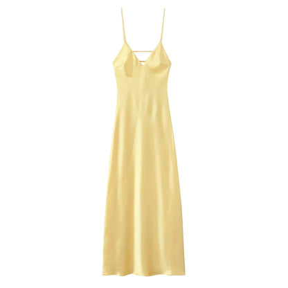 Vestido saten elegante sexy