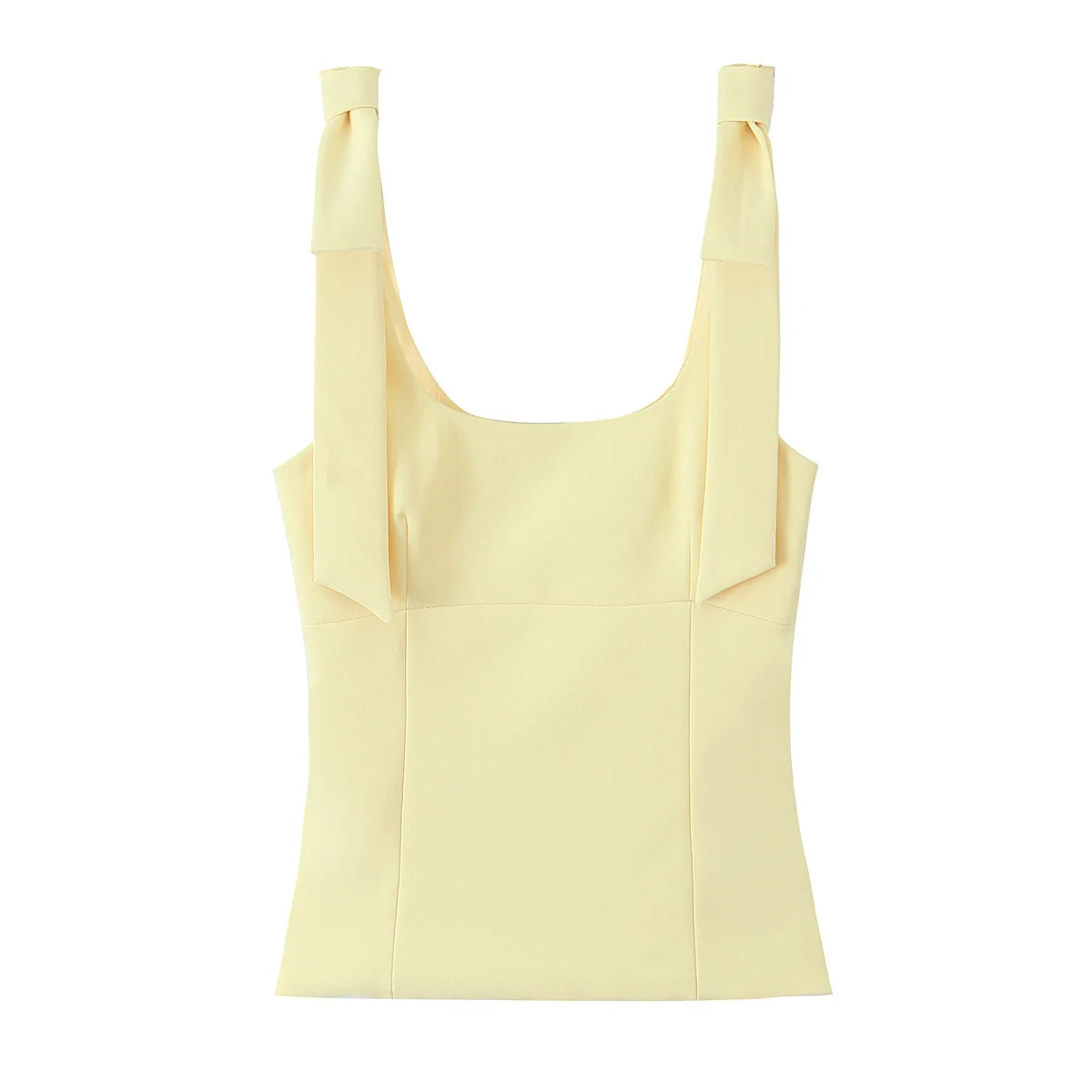Women's Summer Sexy Sleeveless Bow Square Neck Tops