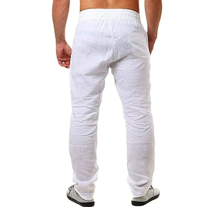 Pantalones de lino y algodón
