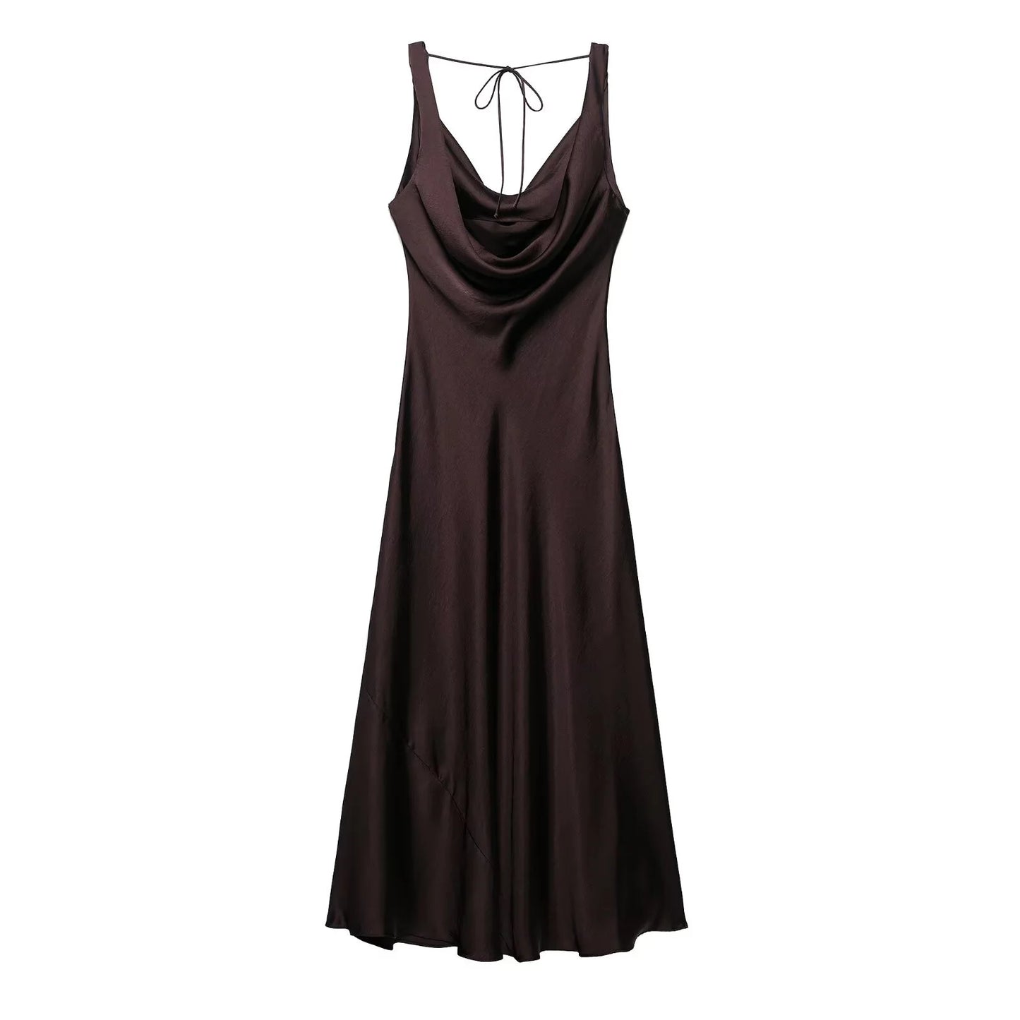 vestido con volantes Casual ajustado sin mangas Midi